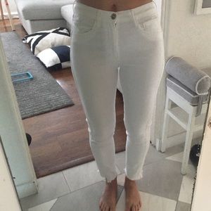 3x1 White Ankle/Skinny Jeans
